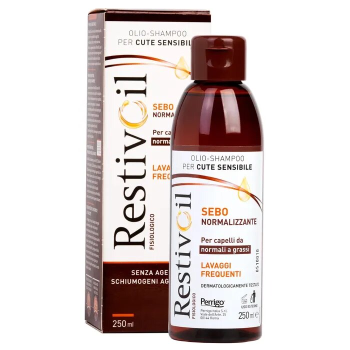 Restivoil Sebo-normalizzante olio-shampoo lavaggi frequenti per capelli da normali a grassi 250ml-3