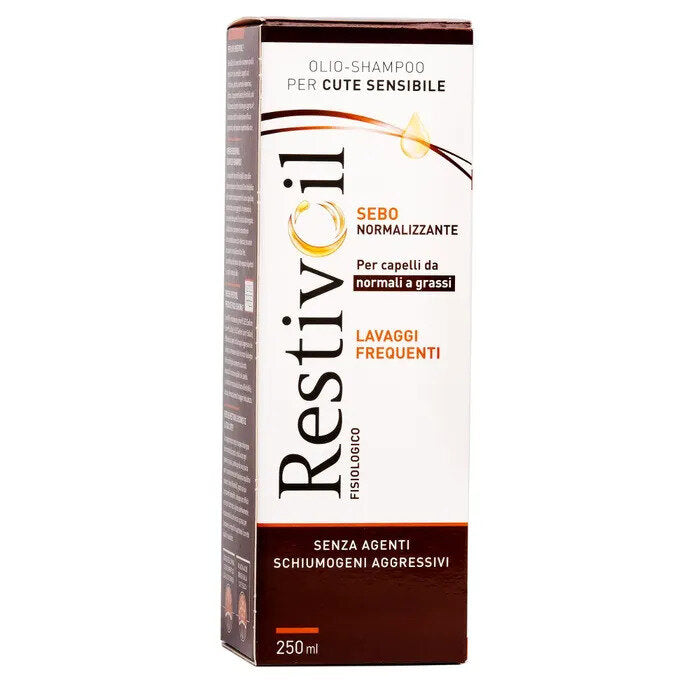 Restivoil Sebo-normalizzante olio-shampoo lavaggi frequenti per capelli da normali a grassi 250ml-1