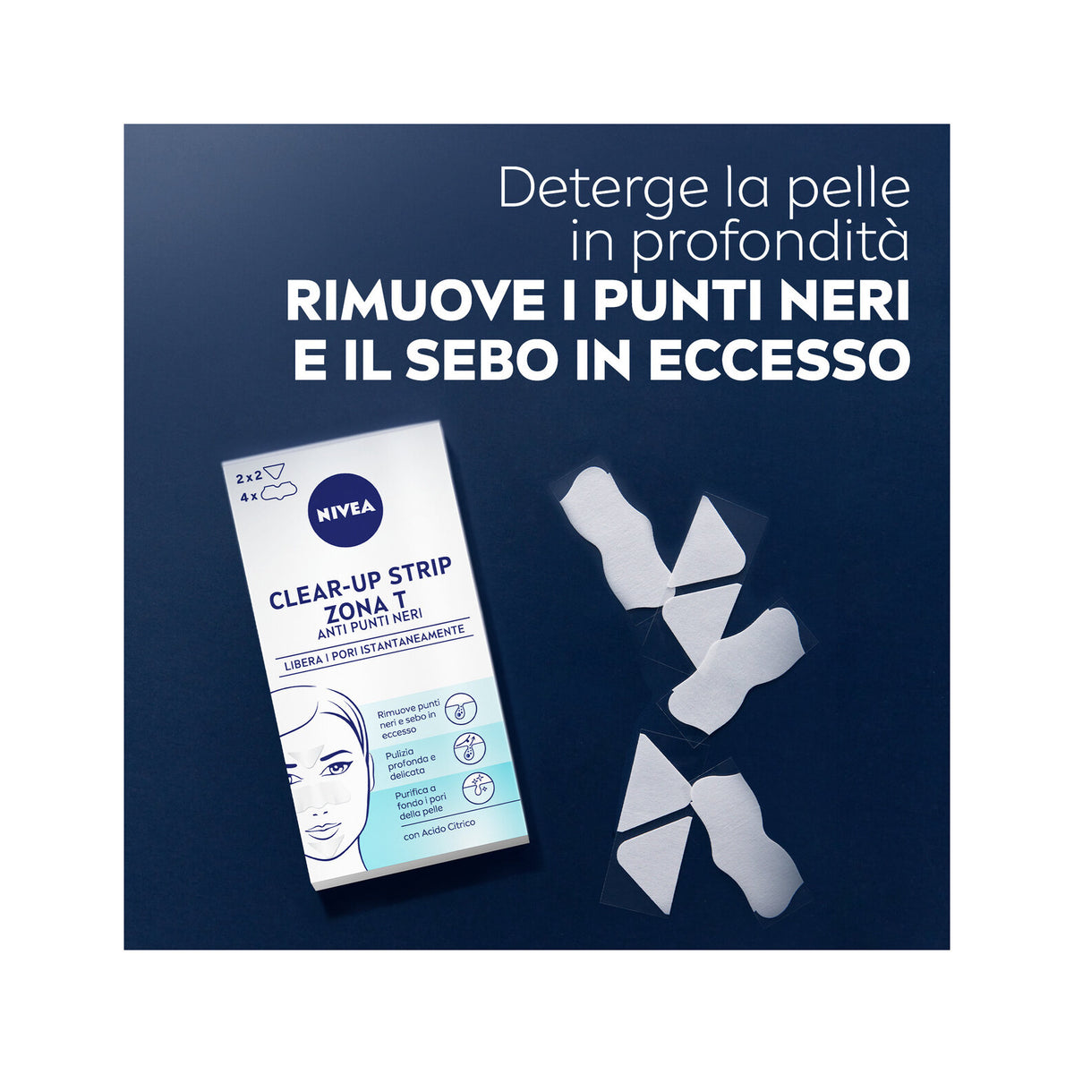 Nivea Clear-up Strips Zona T Per Punti Neri Anti-imperfezioni Per La Pulizia Viso 6 Cerotti-2