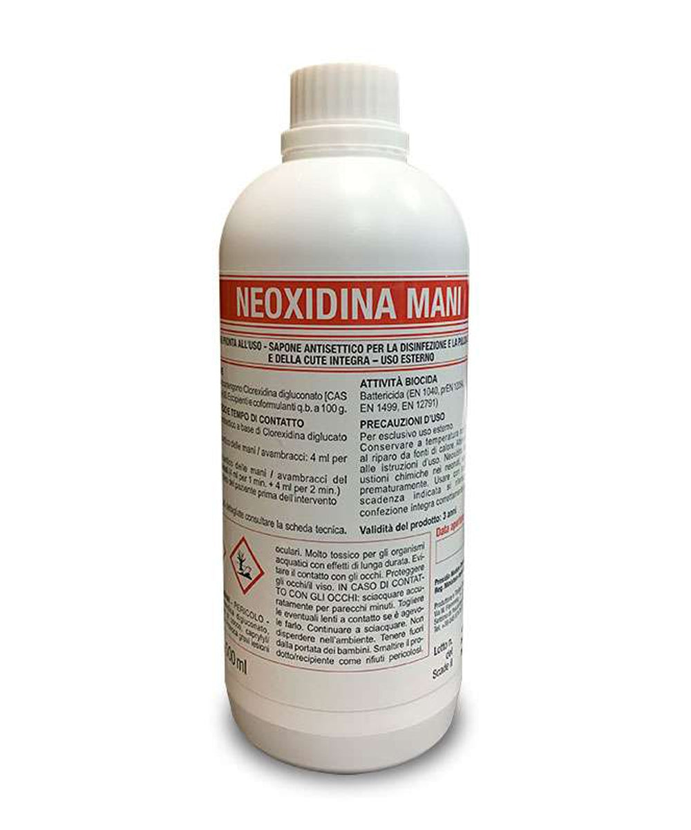 Neoxidina Mani Sapone Liquido Flacone da 500 ml con Tappo a Vite e Sigillo a Ghiera-1