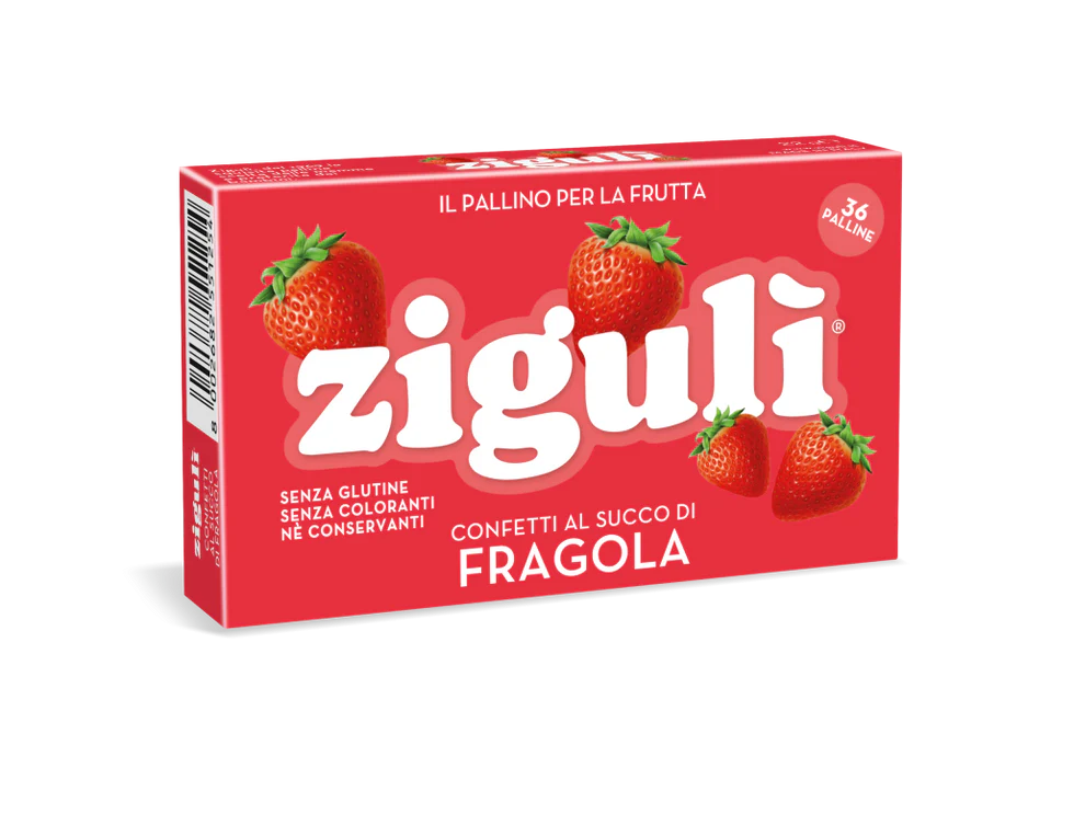 Zigulì confetti al succo di fragola 36 palline