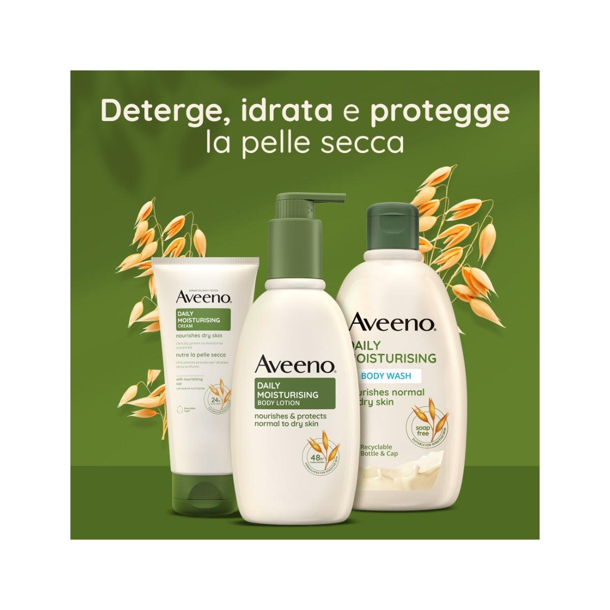 Aveeno Crema Idratante Viso e Corpo Daily Moisturising da Pelli Normali a Secche 100ml-7