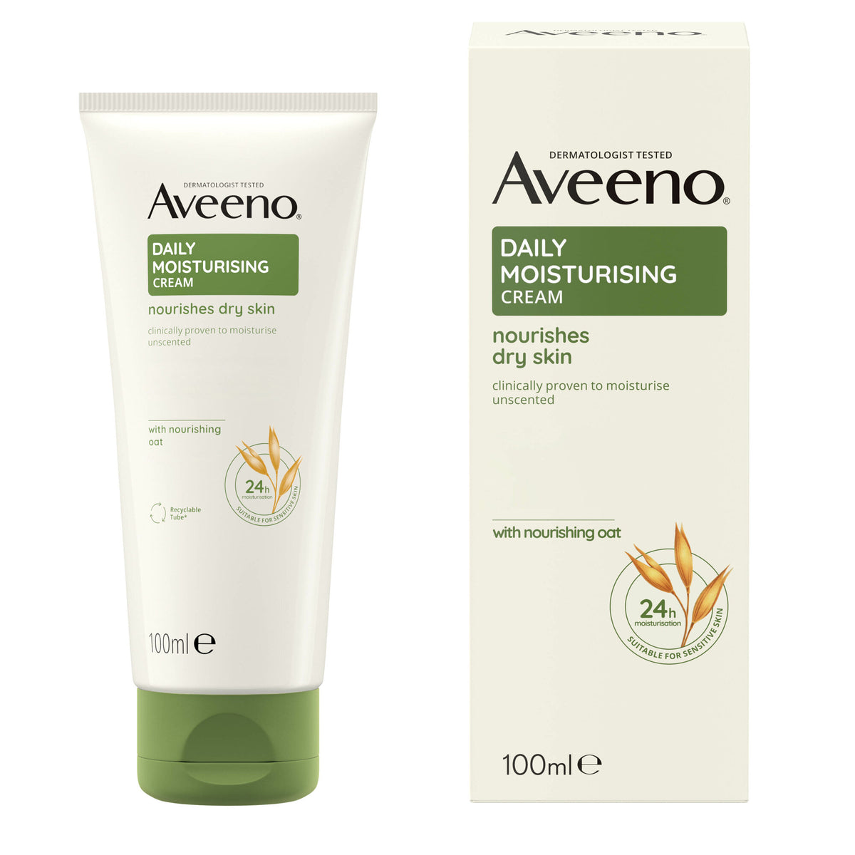 Aveeno Crema Idratante Viso e Corpo Daily Moisturising da Pelli Normali a Secche 100ml-1