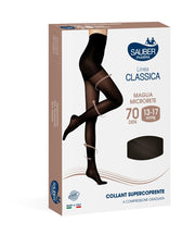 Sauber Linea Classica Collant 70 Denari Super Coprente Maglia Liscia Nero Taglia 3-2