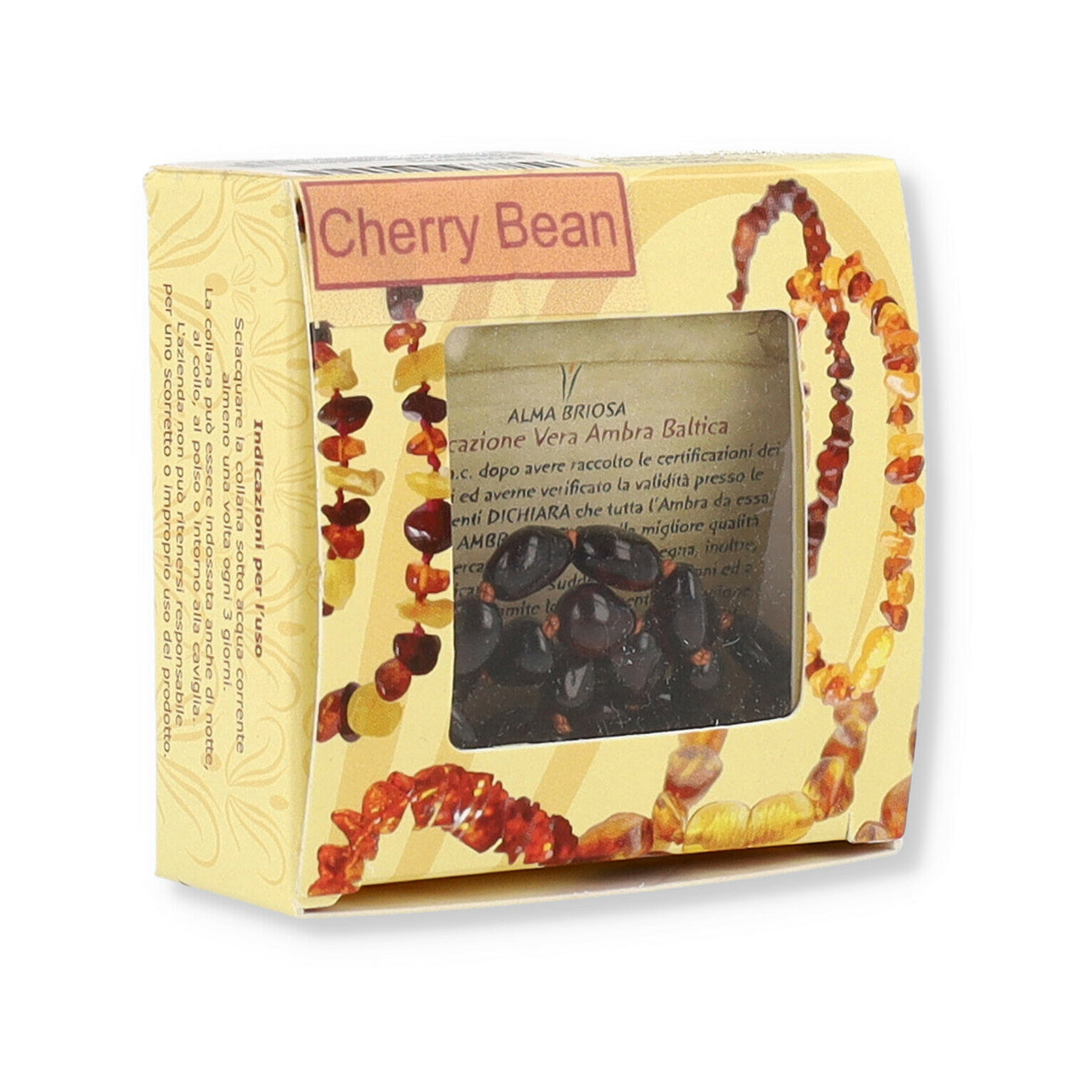 Almababy Collanina Ambra Cherry Bean 30cm-1