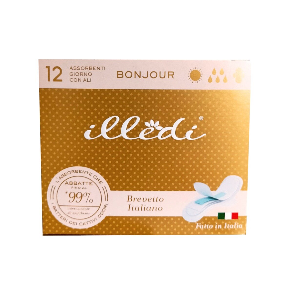 Illedi Bonjour 12 assorbenti giorno con ali-2