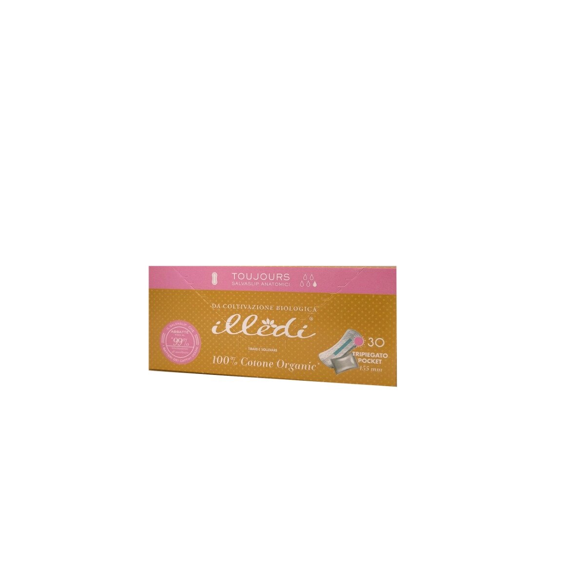 Illedi Toujours 100% Cotone Organic 30 salvaslip anatomci-2