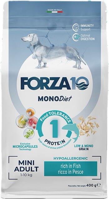 Forza10 Mini Diet Crocchette Al Pesce Cani Adulti Taglia Piccola Sacco 400g-1