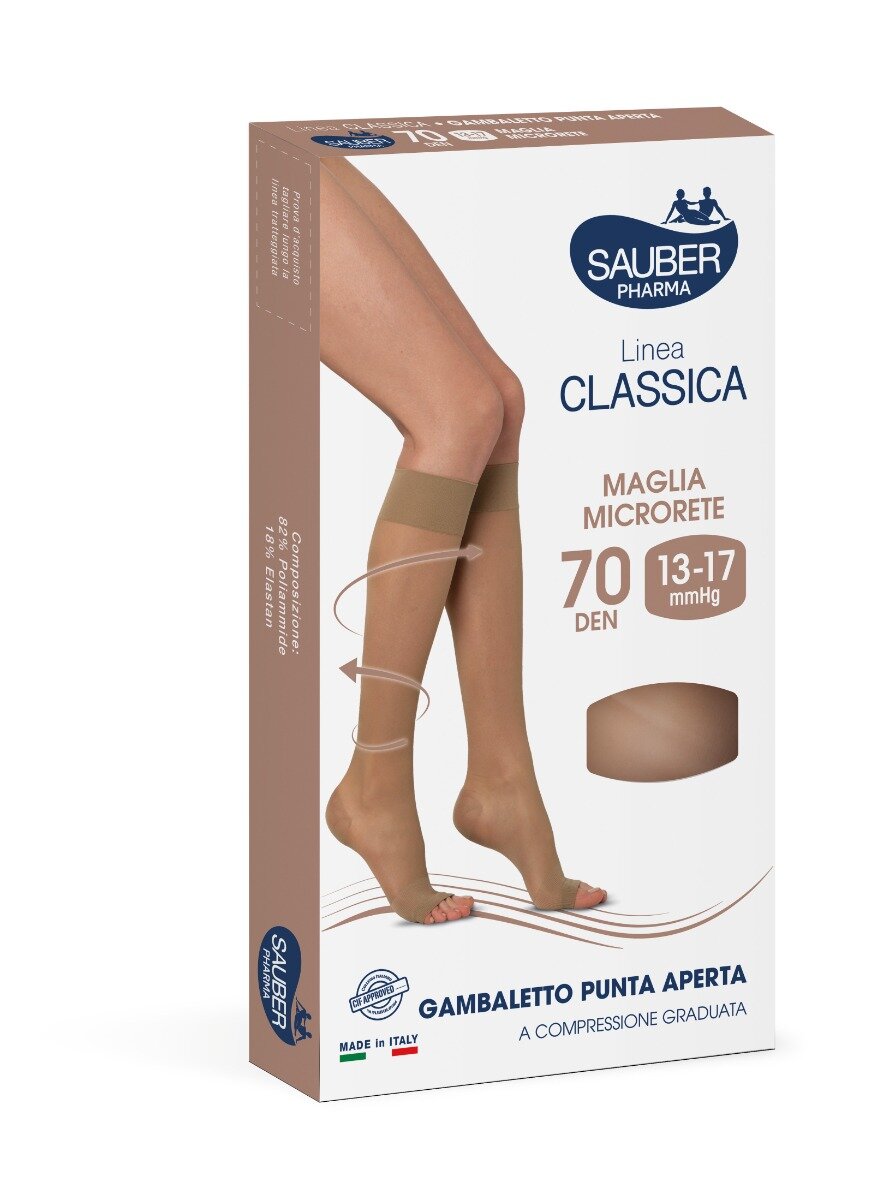 Sauber Linea Classica Gambaletto Microrete 70 Denari Colore Medio Taglia 3-2