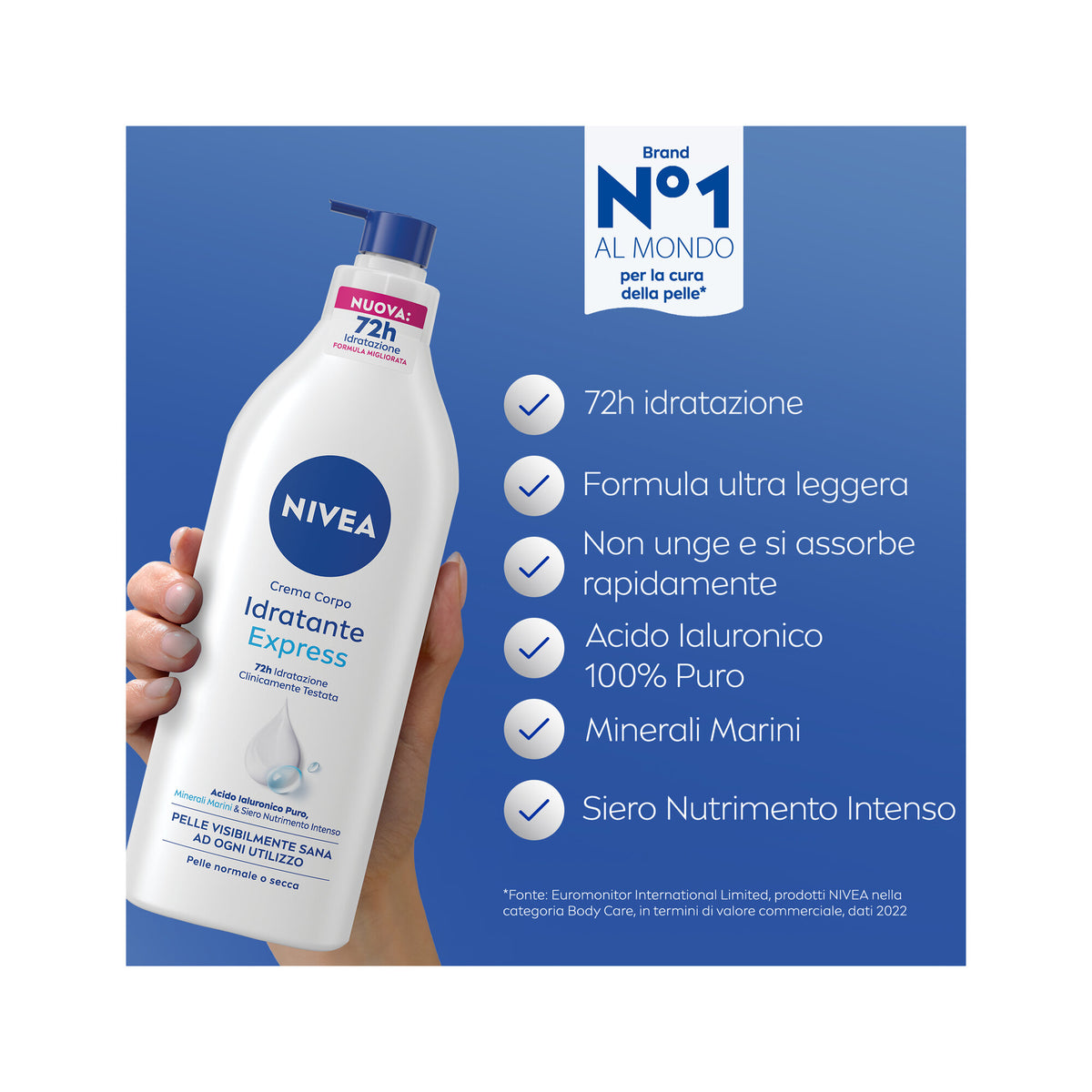 Nivea Body Crema corpo idratante fluida express pump 500ml-2