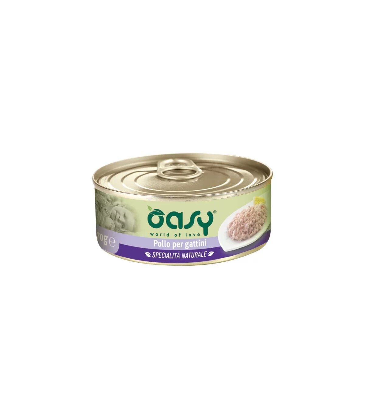 Oasy Gatto Pollo Per Gattini Umido 70g-1