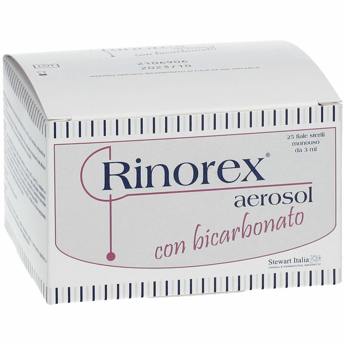 Rinorex aerosol bicarbonato 25 fiale 3 ml trattamento affezioni respiratorie-2