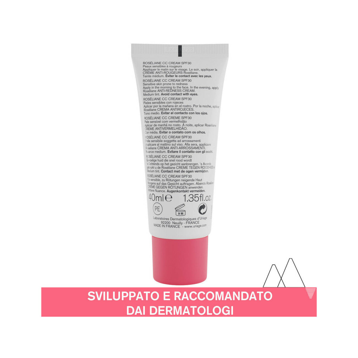 Uriage Roseliane CC Cream SPF30 idratante protettiva colorazione media 40ml-2
