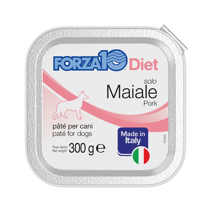 Forza10 Solo Diet Maiale Paté Per Cani Adulti Vaschetta 300g-1