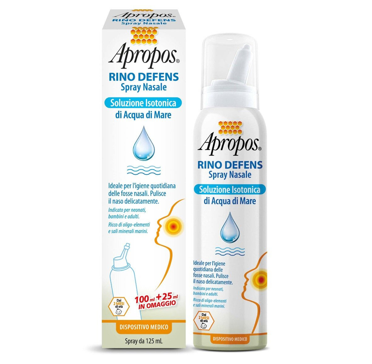 Apropos Rino Defens spray nasale soluzione isotonica con acqua di mare 100ml + 25ml IN OMAGGIO-2