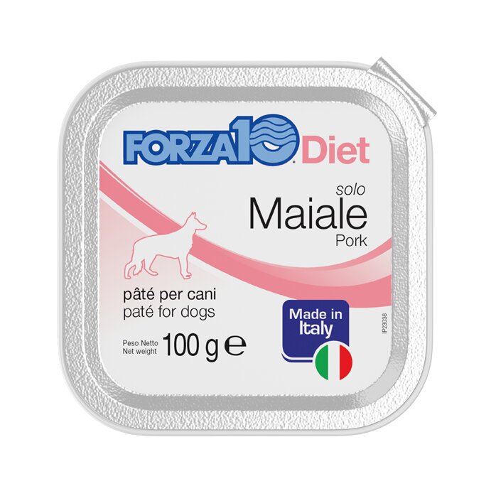 Forza10 Solo Diet Maiale Paté Per Cani Adulti Vaschetta 100g-1