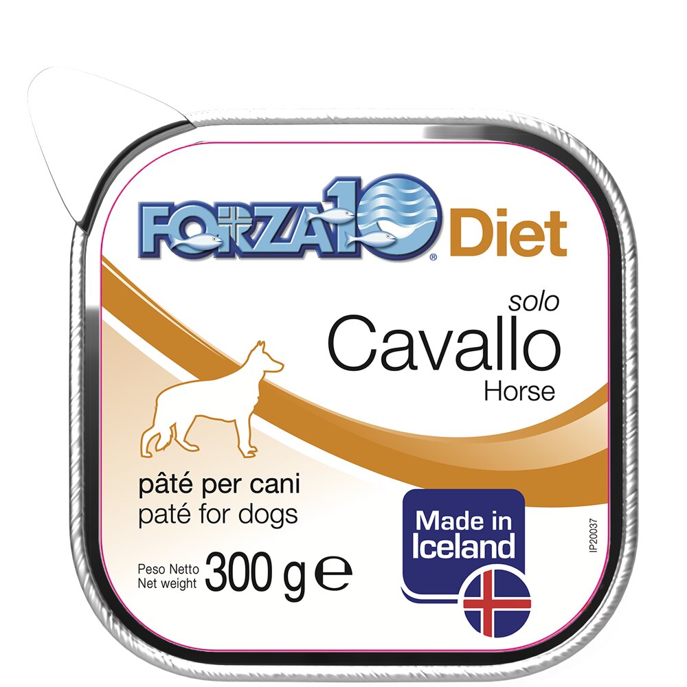 Forza10 Solo Diet Cavallo Paté Per Cani Adulti Vaschetta 300g-1