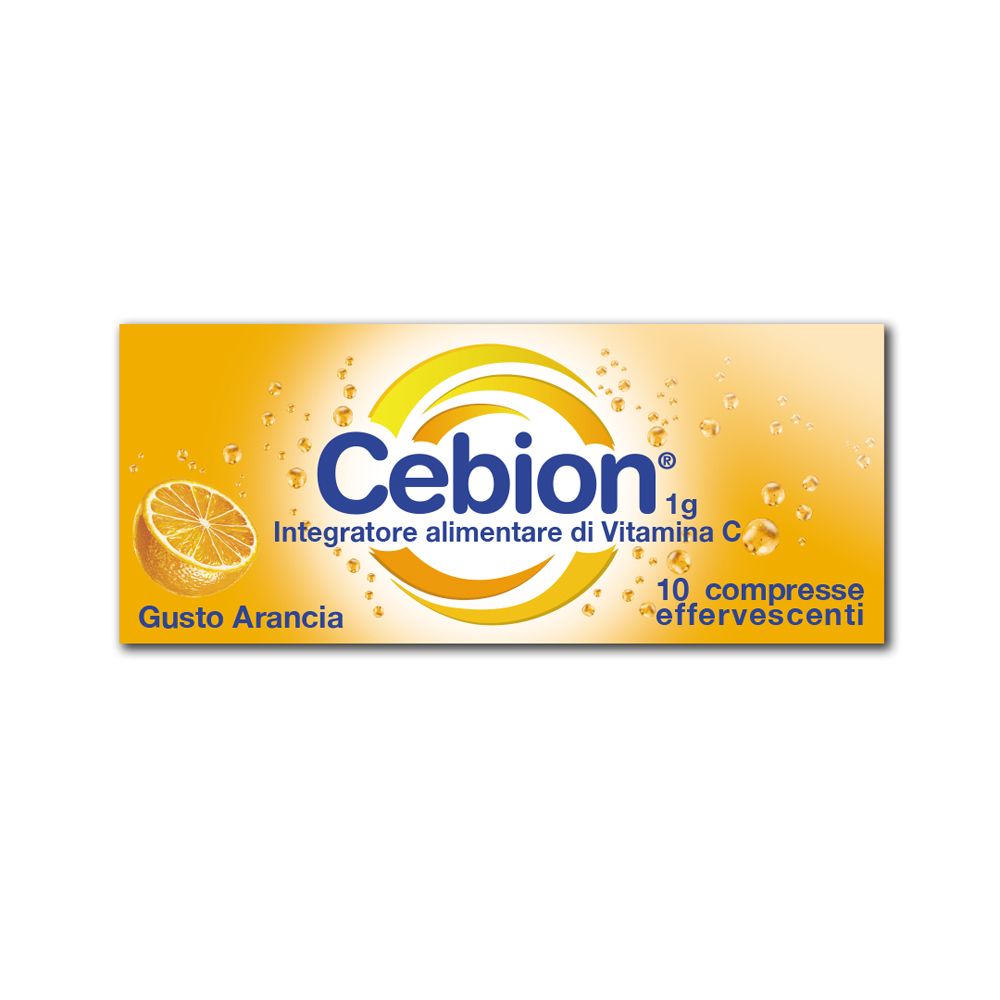 Cebion 1g Vitamina C 10 compresse effervescenti gusto arancia-3