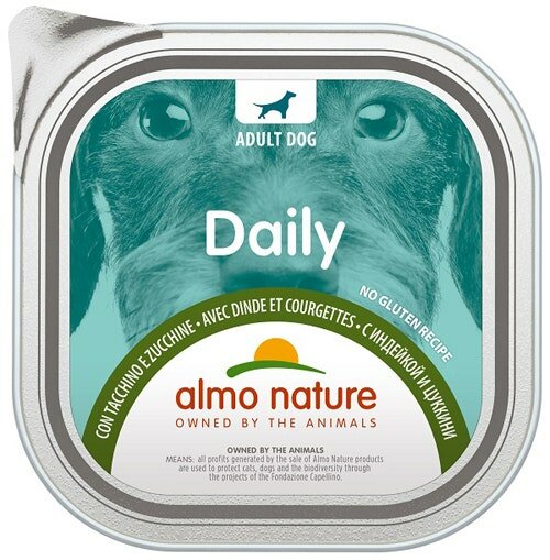 Almo Nature Daily Menu Cibo Umido Tacchino E Zucchine Cani Adulti Vaschetta 300g-2