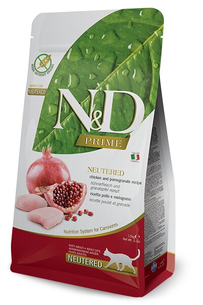 Farmina N&D Prime Neutered Pollo E Melograno Gatti Adulti Sterilizzati Sacco 5kg-2