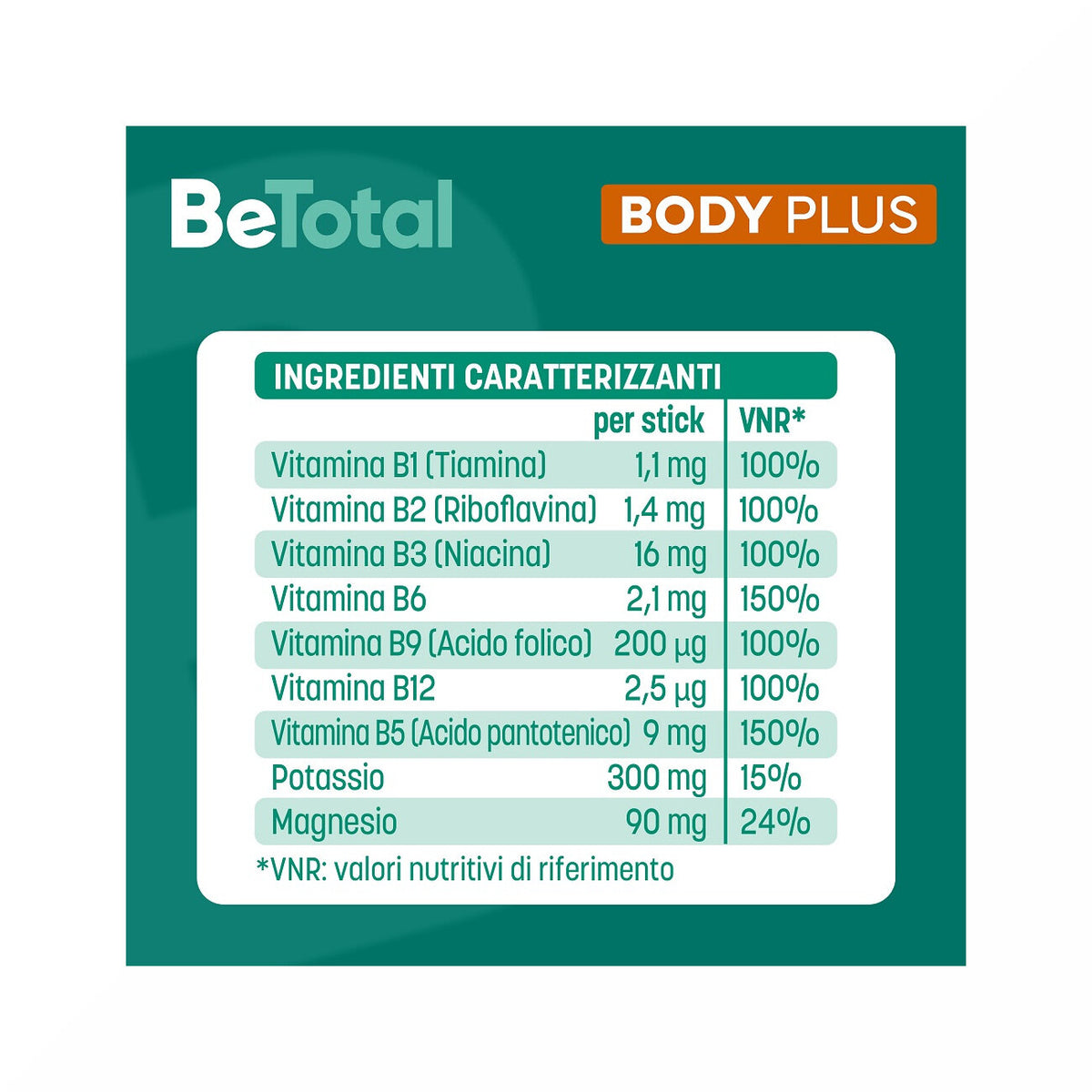Be-Total Body Plus Integratore Alimentare Magnesio E Potassio Vitamina B Per Adulti 20 Bustine-7