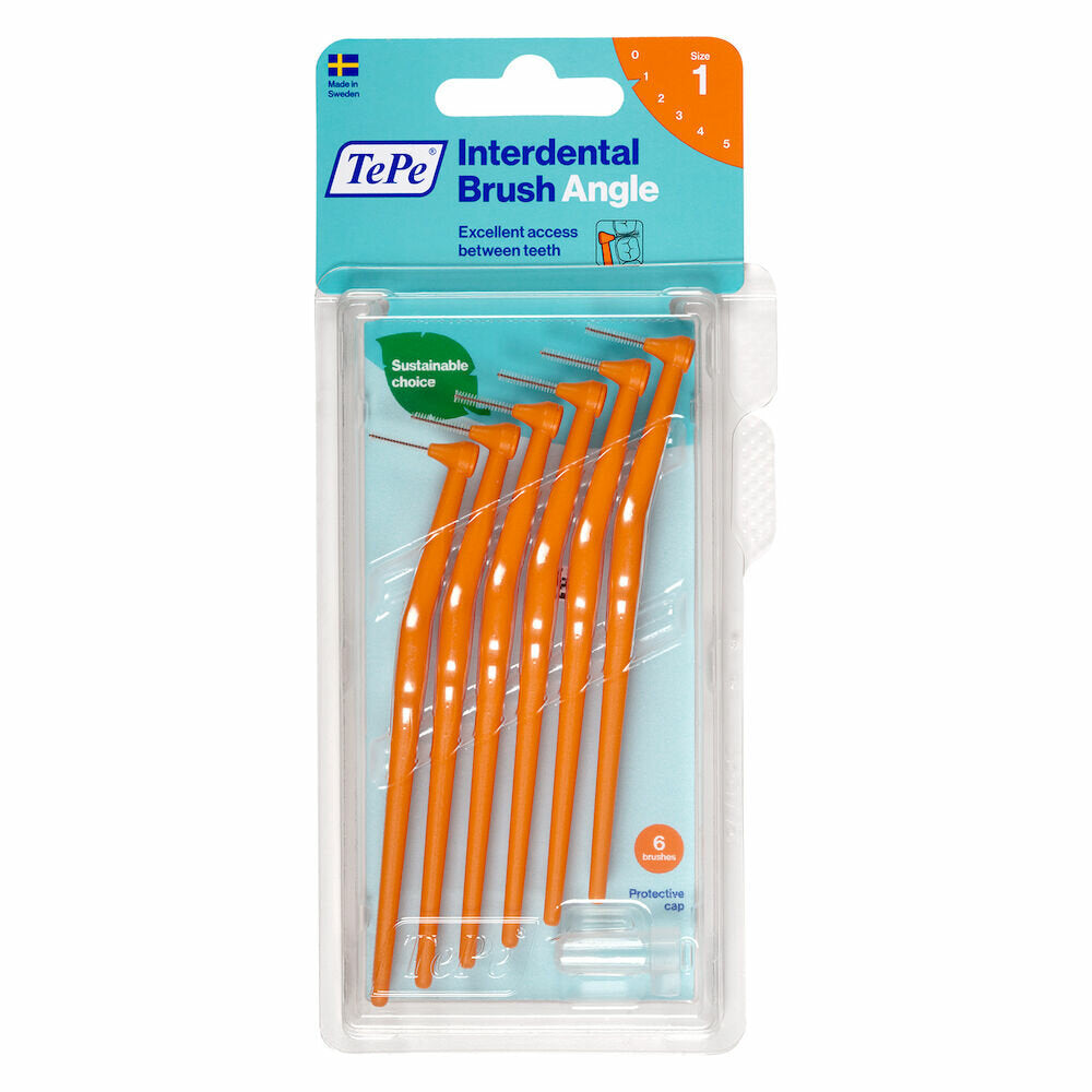 Tepe Angle Arancione Scovolino Angolato Per Pulizia Interdentale Misura Iso 1 Filo 0,45 Mm 6 Pezzi-1