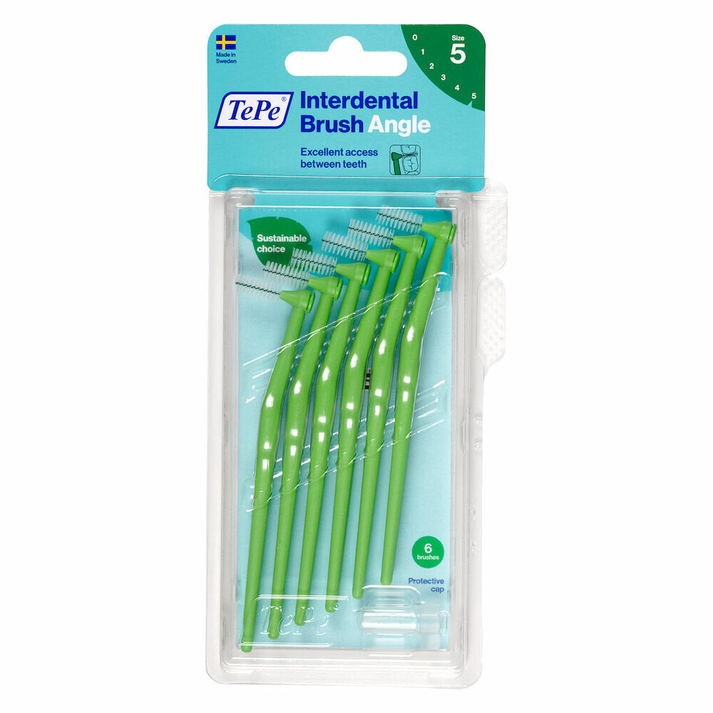 Tepe Angle Verde Scovolino Angolato Per Pulizia Interdentale Misura Iso 5 Filo 0,8 Mm 6 Pezzi-1