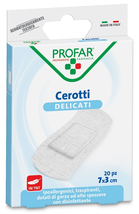 Cerotto Tessuto Non Tessuto Delicato Grandi 7x3 cm 20 Pezzi Profar-0