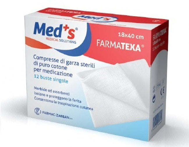 Garza Compressa Meds 12/12 18x40cm 12 Pezzi-0