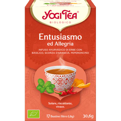 Yogi Tea Entusiasmo ed Allegria infuso ayurvedico bio 17 bustine filtro