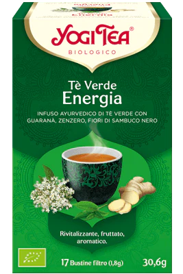 Yogi Tea Tè Verde Energia infuso ayurvedico bio 17 bustine filtro