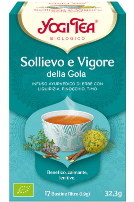Yogi Tea Sollievo e Vigore della Gola infuso ayurvedico bio 17 bustine filtro