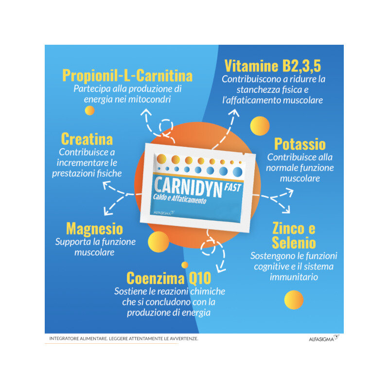 Carnidyn Fast per stanchezza fisica 20 bustine-9