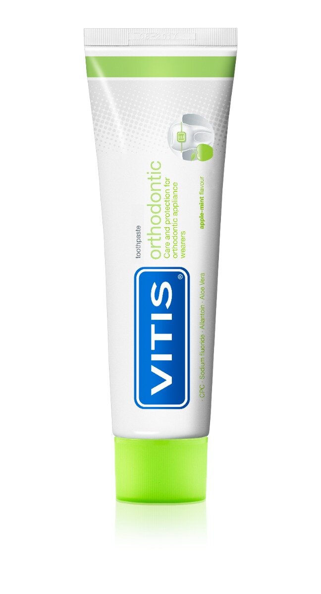 Vitis Orthodontic Dentifricio protezione per i portatori di apparecchi ortodontici 100ml aroma menta-3
