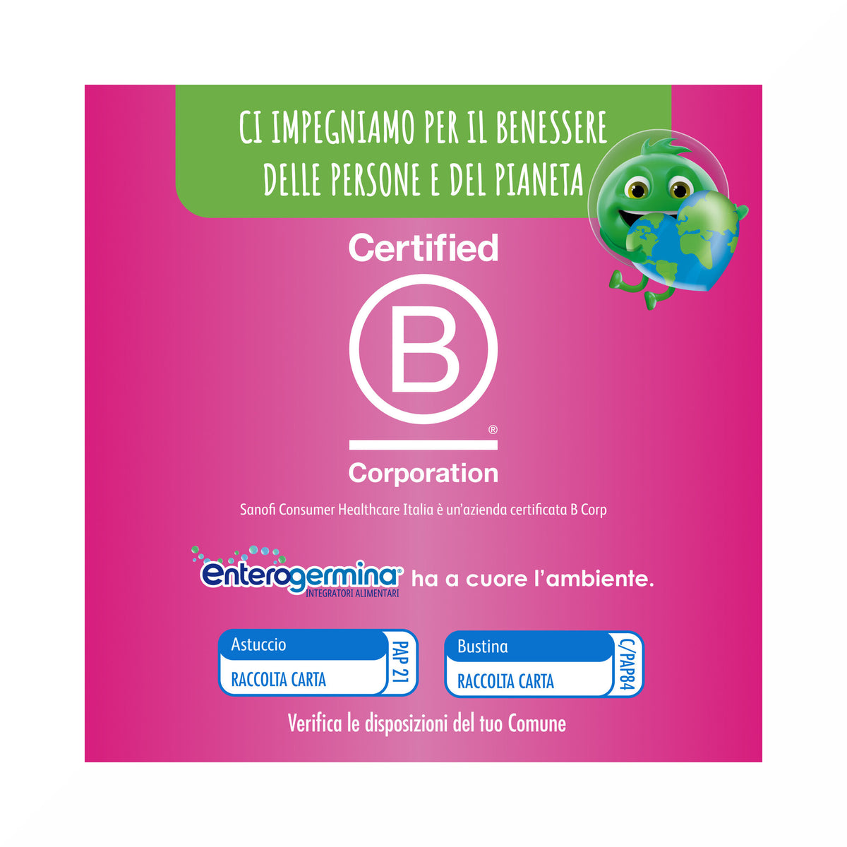 Enterogermina Viaggi, Integratore Alimentare Regolarità Intestinale con Probiotici Vitamina A, B12, B6, B9 e Vitamina D 12 bustine-19
