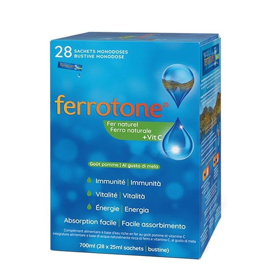 Ferrotone Apple ricco di ferro con concentrato di mela 28 bustine monodose-2