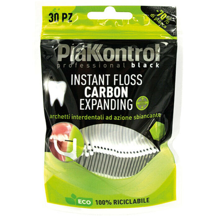 Plakkontrol Instant Floss Carbon 30 archetti interdentali-2
