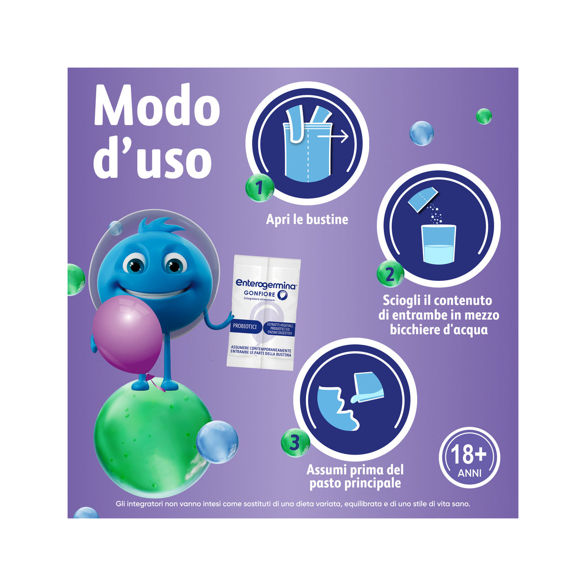 Enterogermina Gonfiore Probiotici Enzimi Digestivi Fermenti Lattici Adulti Contro Gonfiore Addominale 10 Bustine-6