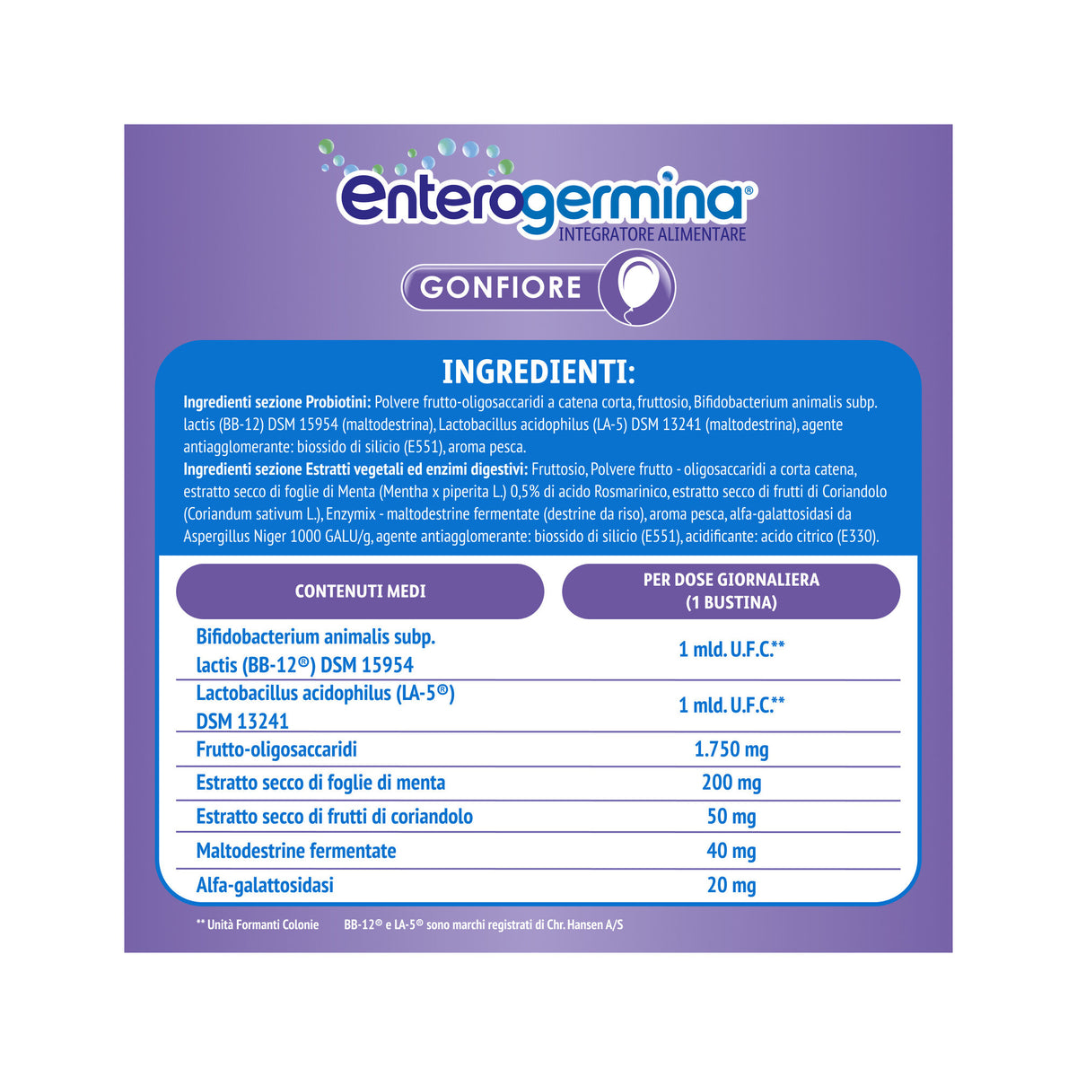 Enterogermina Gonfiore Probiotici Enzimi Digestivi Fermenti Lattici Adulti Contro Gonfiore Addominale 10 Bustine-8