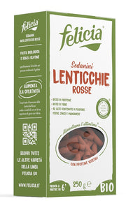 Felicia Bio Sedanini Lenticchie Rosse 250 g-0