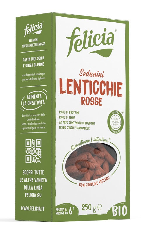 Felicia Bio Sedanini Lenticchie Rosse 250 g-0