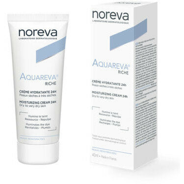 Noreva Aquareva Crema Idratante 24h Ricca per pelle secca 40ml-2