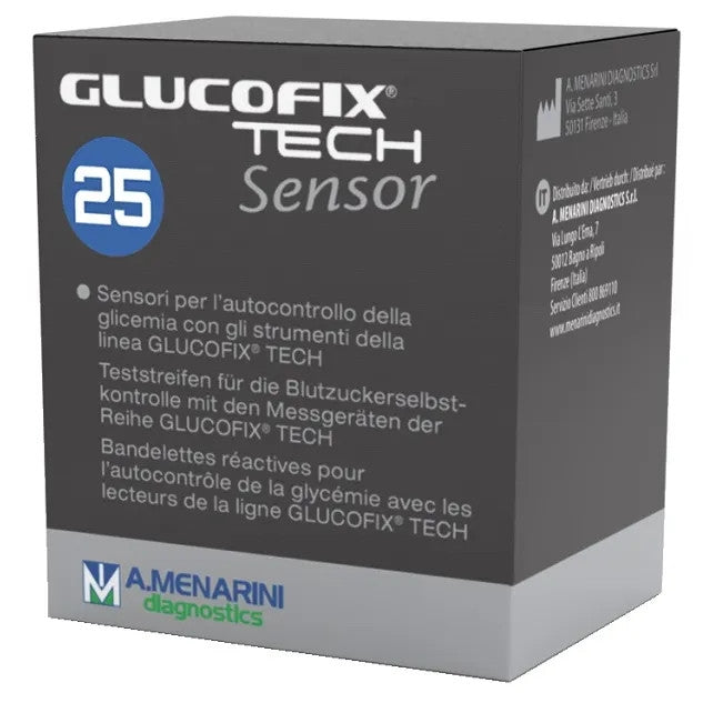 Strisce Misurazione Glicemia Glucofix Tech Sensor 25 Pezzi-1