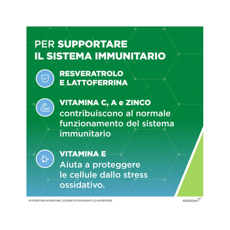Resvis Forte XR integratore di Vitamine Resveratrolo e Lattoferrina 12 bustine-9