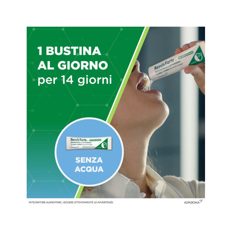 Resvis Forte XR integratore di Vitamine Resveratrolo e Lattoferrina 12 bustine-10