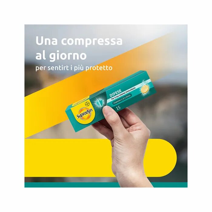 Supradyn Difese  per il Sistema Immunitario con Vitamina C D e Zinco 15 Compresse Effervescenti-4
