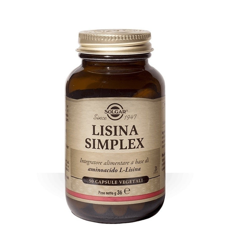 Solgar Lisina Simplex integratore di aminoacidi 50 capsule vegetale-1