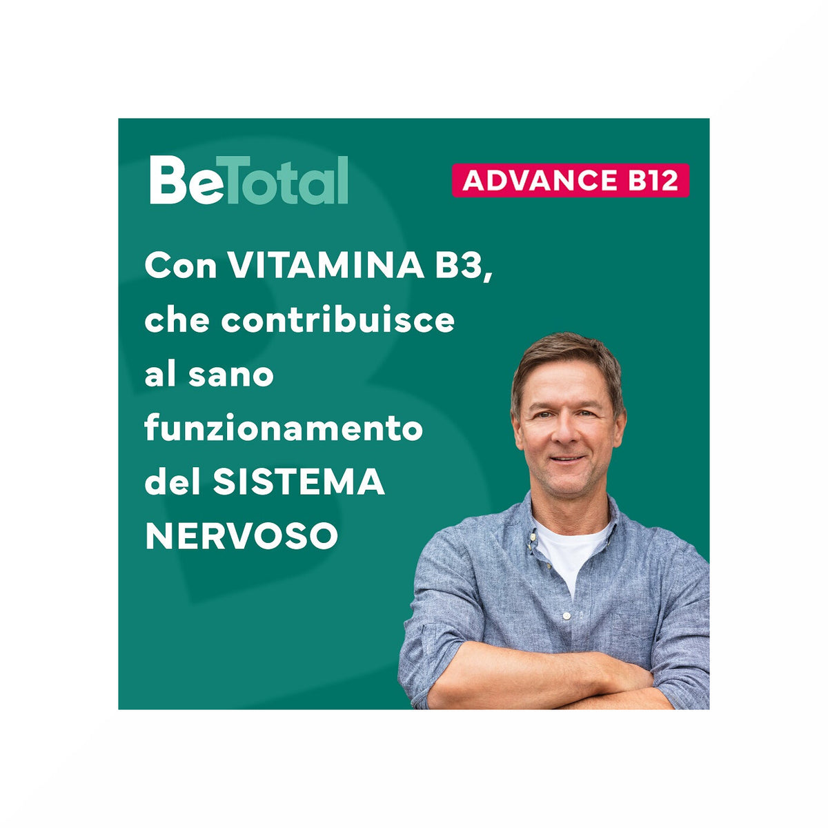 Be-Total Advance B12 50+ Anni Integratore Alimentare Vitamina B12 Zinco 15 Flaconcini-12