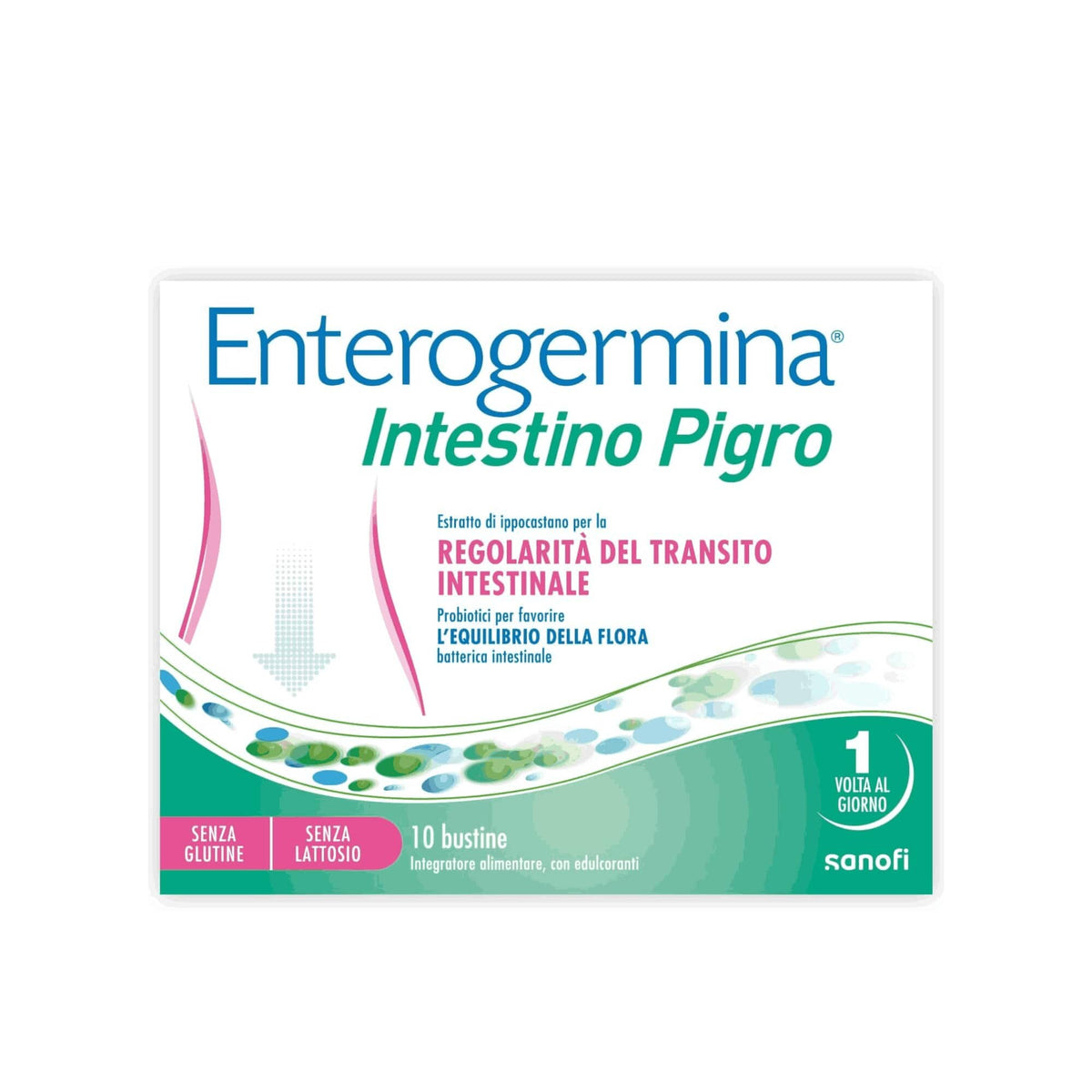 Enterogermina Intestino Pigro Fermenti Lattici Probiotici Prebiotici Integratore Regolarità Intestinale 10 Bustine-1