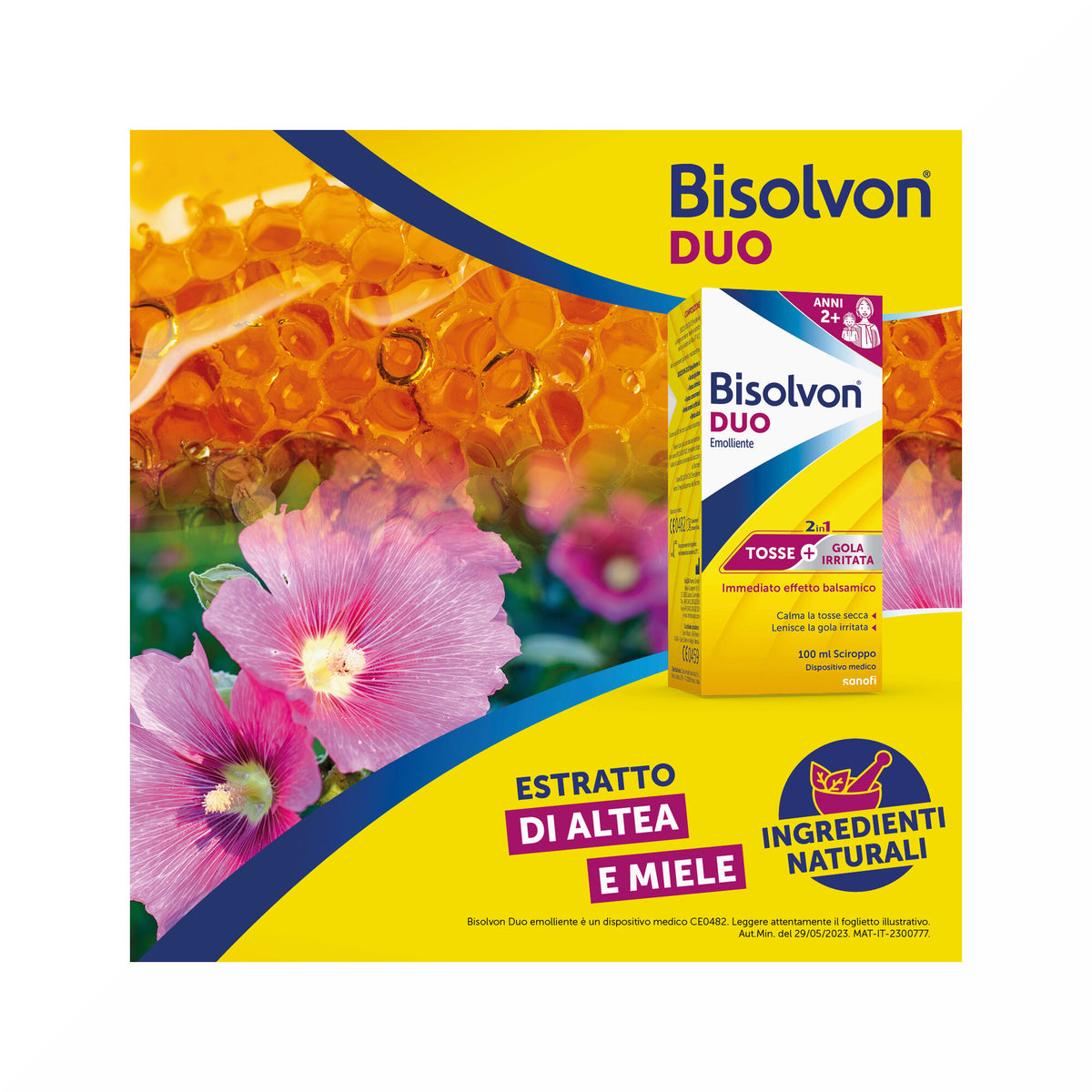 Bisolvon Duo Emolliente Sciroppo Contro Tosse e Gola Irritata Adulti, Bambini 100ml-4